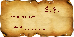Stul Viktor névjegykártya